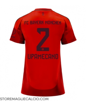 Bayern Munich Dayot Upamecano #2 Maglia Gara Casa Repliche 2024-25 Donna